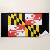 Maryland Flag Beach Towel Strandlaken (Voorkant)