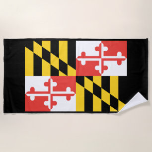 Maryland Flag Beach Towel Strandlaken