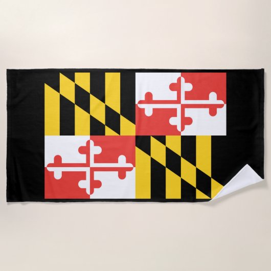 Maryland Flag Beach Towel Strandlaken (Voorkant)