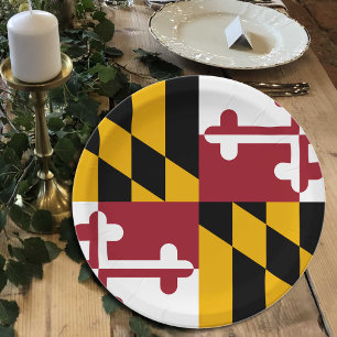 Maryland Flag borden, feest, sport, Maryland Papieren Bordje