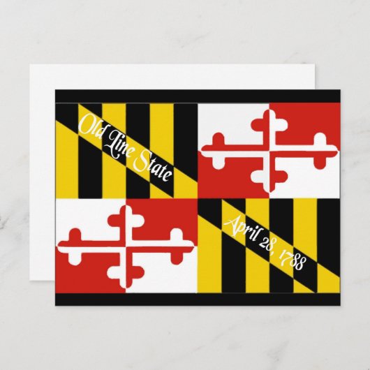 Maryland Flag Briefkaart (Voorkant / Achterkant)