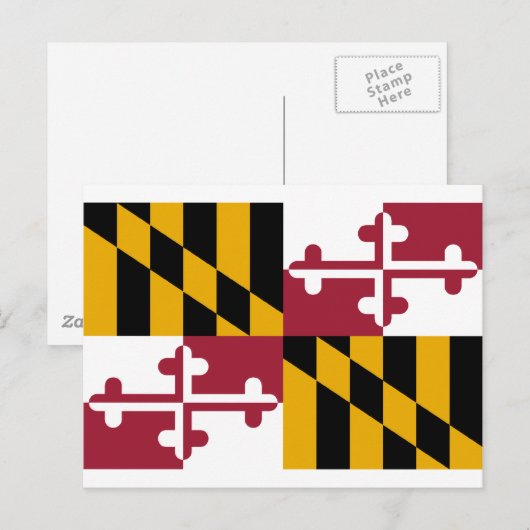Maryland Flag Briefkaart (Voorkant / Achterkant)