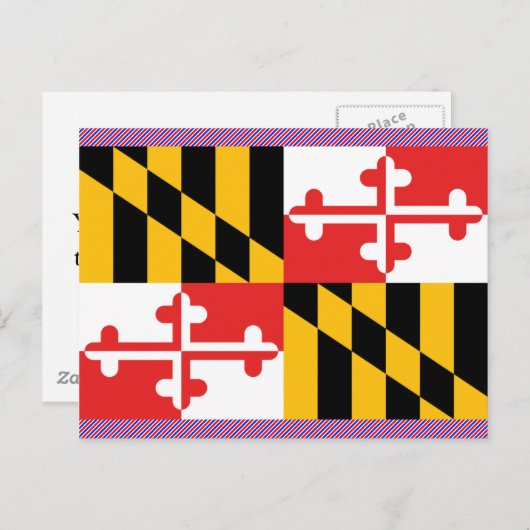 Maryland Flag Briefkaart (Voorkant / Achterkant)