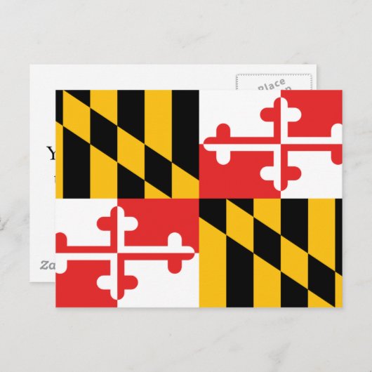 Maryland Flag Briefkaart (Voorkant / Achterkant)