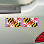 Maryland Flag Bumpersticker (Op auto)
