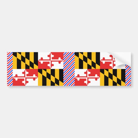 Maryland Flag Bumpersticker (Voorkant)