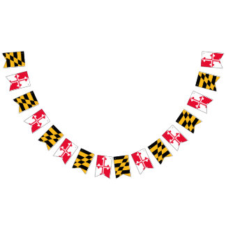 Maryland Flag Bunting Banner - Pennant Banner