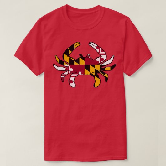 Maryland Flag Chesapeake Bay Blue Crab T-shirt (Design voorkant)