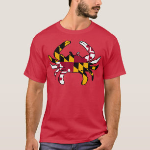 Maryland Flag Chesapeake Bay Blue Crab T-shirt