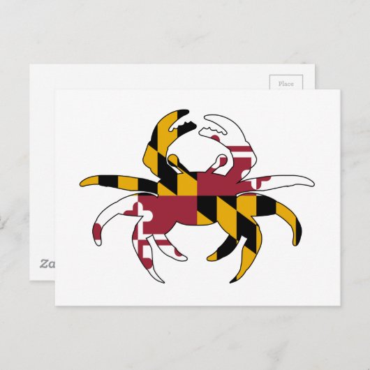 Maryland Flag Crab Briefkaart (Voorkant / Achterkant)