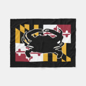 Maryland Flag/Crab deanket Fleece Deken (Voorkant (Horizontaal))