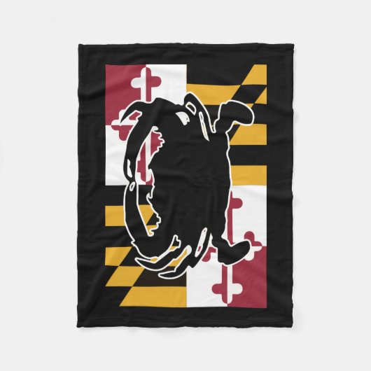 Maryland Flag/Crab deanket Fleece Deken (Voorkant)