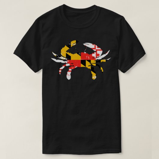 Maryland Flag Crab Distress 1 T-shirt (Design voorkant)