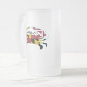 Maryland Flag Crab Frosted Mok (Voorkant links)