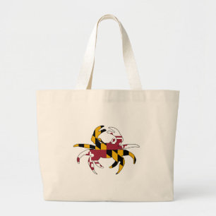 Maryland Flag Crab Grote Tote Bag