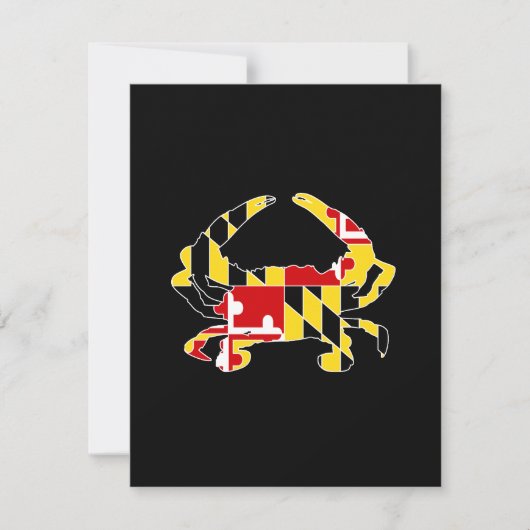 Maryland Flag Crab Invitation/Briefpapier Kaart (Voorkant)