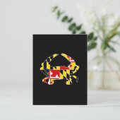 Maryland Flag Crab Invitation/Briefpapier Kaart (Staand voorkant)
