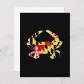 Maryland Flag Crab Invitation/Briefpapier Kaart (Voorkant / Achterkant)