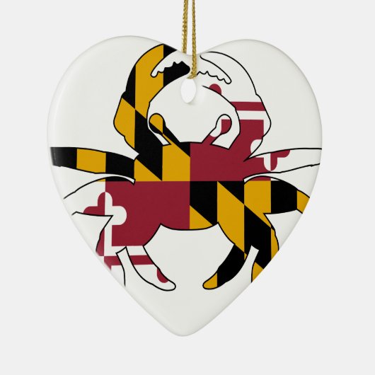 Maryland Flag Crab Keramisch Ornament (Rechts)