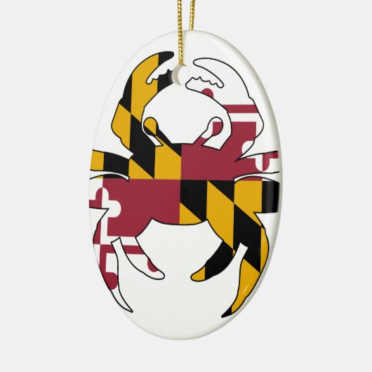Maryland Flag Crab Keramisch Ornament (Links)