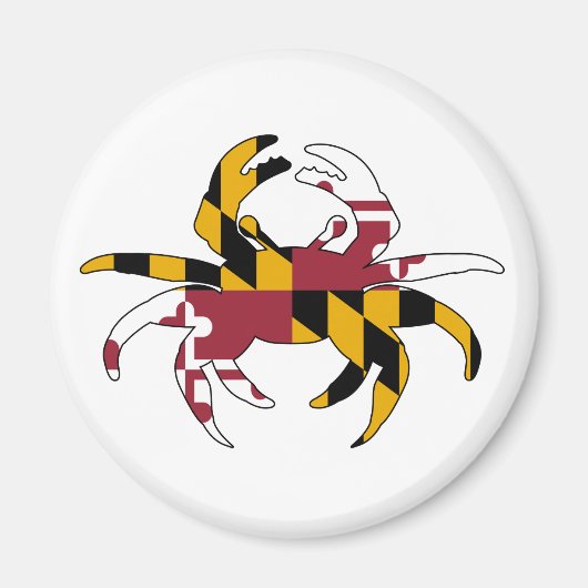 Maryland Flag Crab Magneet (Voorkant)