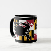 Maryland Flag/Crab mok (Voorkant links)
