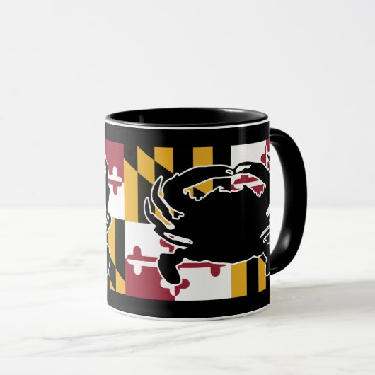 Maryland Flag/Crab mok (Voorkant rechts)