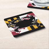 Maryland Flag/Crab onderzetter (Schuin)