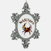Maryland Flag Crab Ornament (Links)