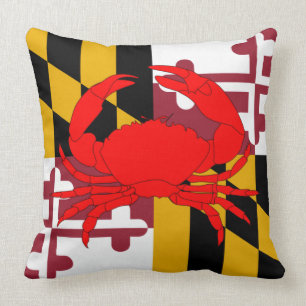 Maryland Flag Crab pillow Kussen