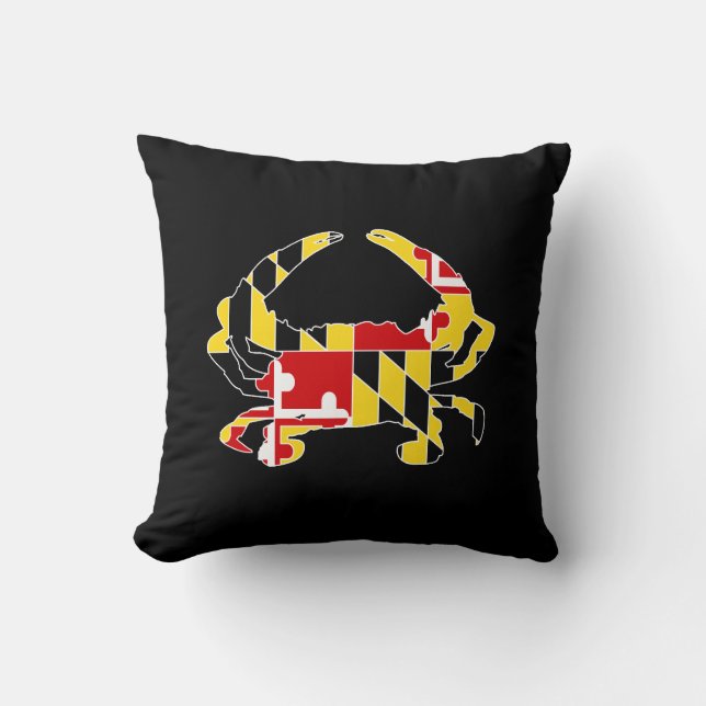 Maryland Flag Crab Polyester Sierkussen 16 x 16 (Voorkant)