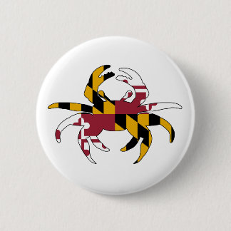Maryland Flag Crab Ronde Button 5,7 Cm