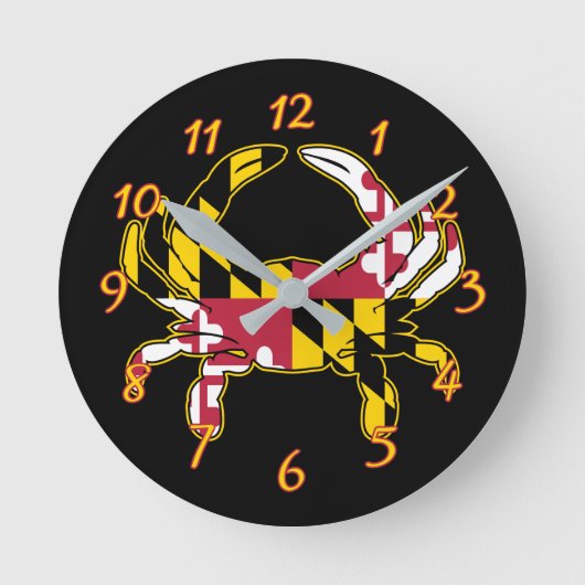 Maryland Flag Crab Ronde Klok (Voorkant)