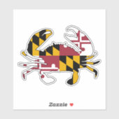 Maryland Flag Crab Sticker (Vel)
