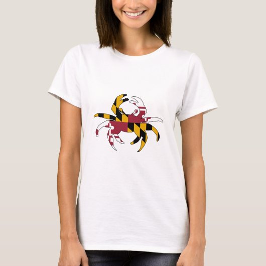 Maryland Flag Crab T-shirt (Voorkant)