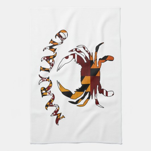 Maryland Flag Crab Theedoek (Verticaal)