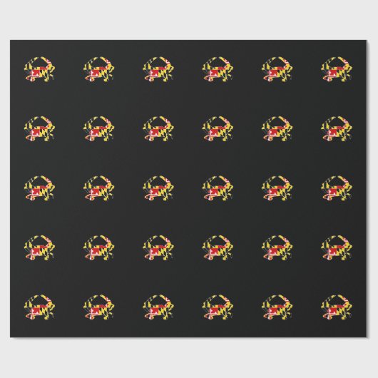 Maryland Flag Crab Wrapping Paper Cadeaupapier (Vlak)