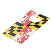 MARYLAND Flag Creditkaart Flessenopener (Voorkant Gekanteld)