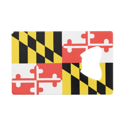 MARYLAND Flag Creditkaart Flessenopener (Voorkant (Horizontaal))