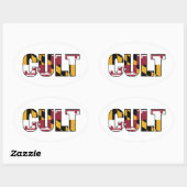 Maryland Flag Cult Oval Decale Ovale Sticker (Vel)