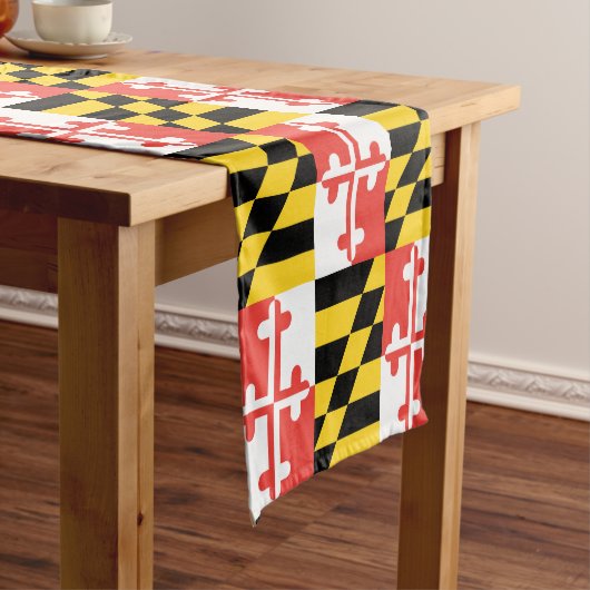 Maryland Flag Custom 14 "X 72" Table Runner Korte Tafelloper (Voorbeeld)