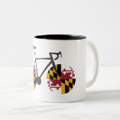 Maryland Flag Cycling Tweekleurige Koffiemok (Voorkant rechts)