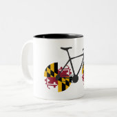 Maryland Flag Cycling Tweekleurige Koffiemok (Voorkant links)