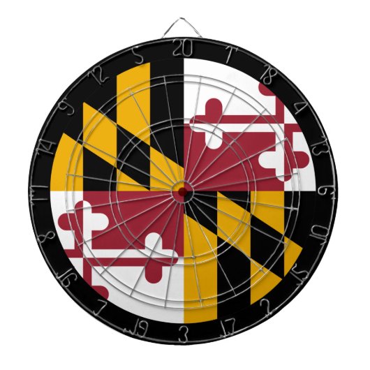 Maryland Flag Dartboard & Maryland/USA-spelraad Dartbord (Voorkant)