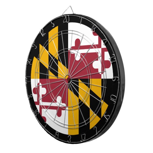 Maryland Flag Dartboard & Maryland/USA-spelraad Dartbord (Voorkant Rechts)