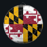 Maryland Flag Dartbord<br><div class="desc">Maryland is een Amerikaanse staat gelegen in de Mid-Atlantische regio van de Verenigde Staten, grenzend aan Virginia, West Virginia, en Washington, D.C. in het zuiden en westen; Pennsylvania in het noorden; en Delaware ten oosten. Maryland was de zevende staat die de grondwet van de Verenigde Staten heeft geratificeerd en heeft soms...</div>