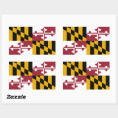 Maryland Flag Decal (set van 4) Rechthoekige Sticker (Vel)