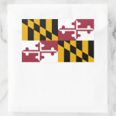 Maryland Flag Decal (set van 4) Rechthoekige Sticker (Tas)