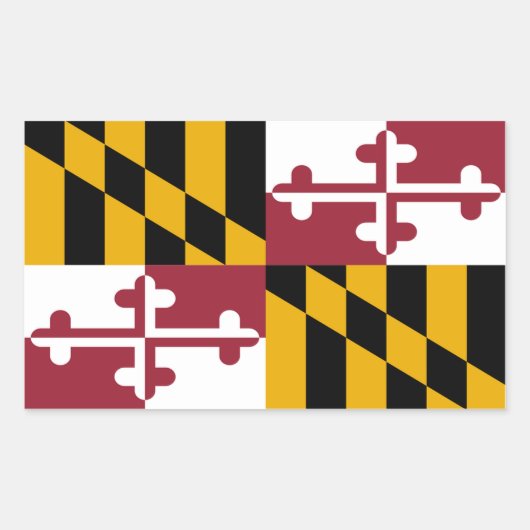 Maryland Flag Decal (set van 4) Rechthoekige Sticker (Voorkant)