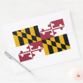 Maryland Flag Decal (set van 4) Rechthoekige Sticker (Envelop)